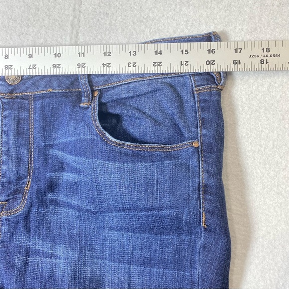 PACSUN Jeans Women's 29L Blue Mid Rise Skinniest Whiskering Stretch Casual Denim - Picture 11 of 13